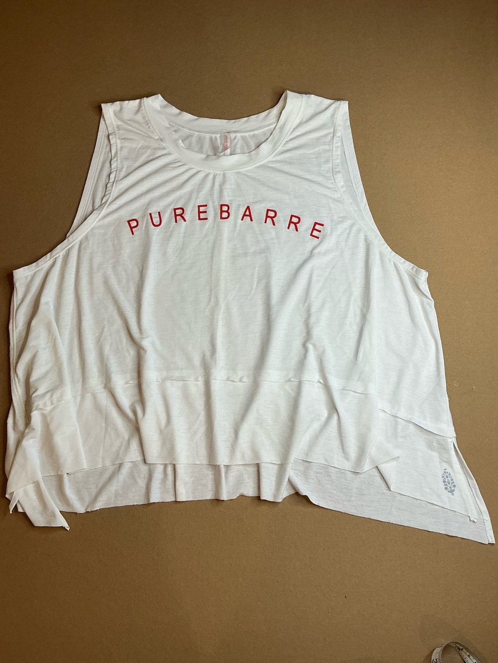 Free People Movement x Pure Barre White Tempo Tank Top Size medium